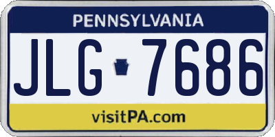 PA license plate JLG7686