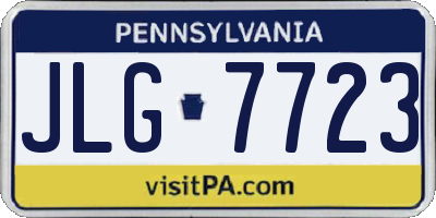 PA license plate JLG7723