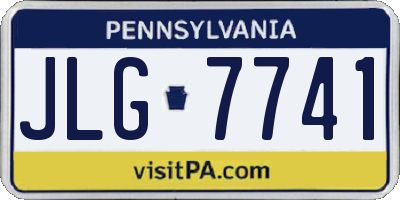 PA license plate JLG7741