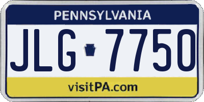 PA license plate JLG7750