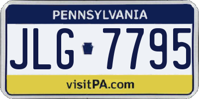 PA license plate JLG7795