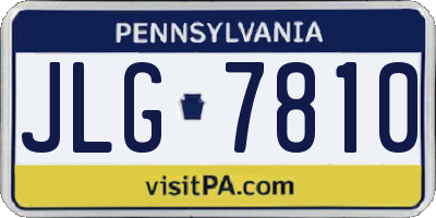 PA license plate JLG7810