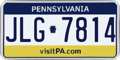 PA license plate JLG7814