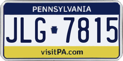 PA license plate JLG7815