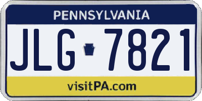 PA license plate JLG7821
