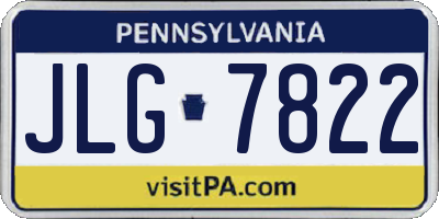 PA license plate JLG7822