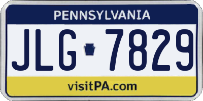 PA license plate JLG7829
