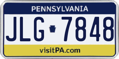 PA license plate JLG7848