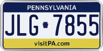 PA license plate JLG7855