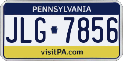 PA license plate JLG7856