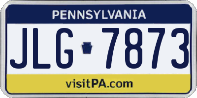 PA license plate JLG7873