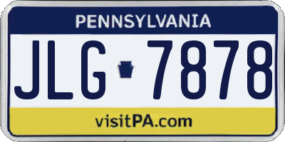 PA license plate JLG7878