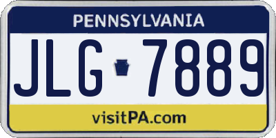 PA license plate JLG7889