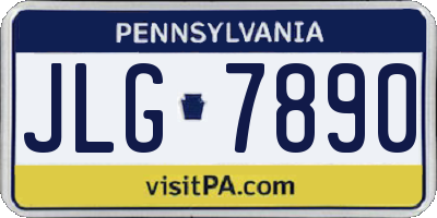 PA license plate JLG7890
