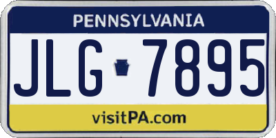 PA license plate JLG7895