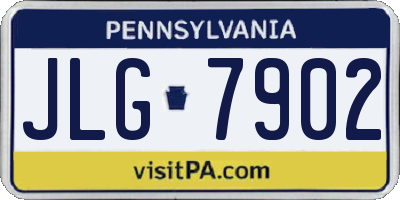 PA license plate JLG7902
