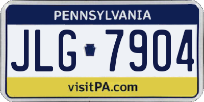 PA license plate JLG7904