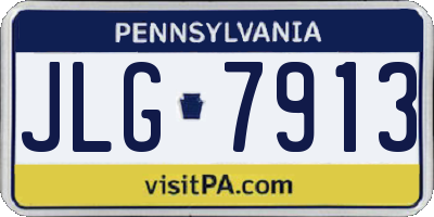 PA license plate JLG7913