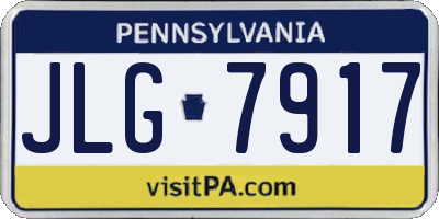 PA license plate JLG7917