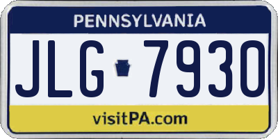 PA license plate JLG7930