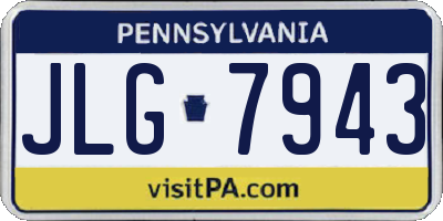 PA license plate JLG7943