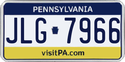 PA license plate JLG7966