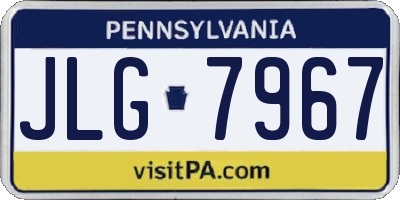 PA license plate JLG7967