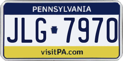 PA license plate JLG7970