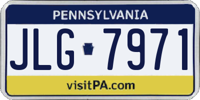 PA license plate JLG7971