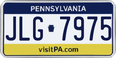 PA license plate JLG7975