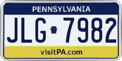 PA license plate JLG7982