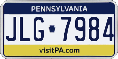 PA license plate JLG7984