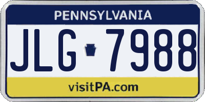 PA license plate JLG7988