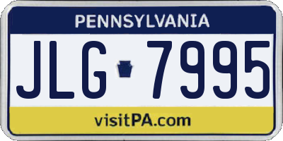 PA license plate JLG7995