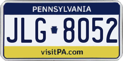 PA license plate JLG8052