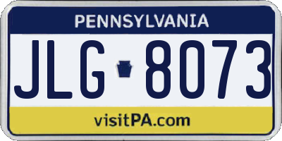 PA license plate JLG8073