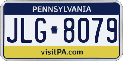 PA license plate JLG8079
