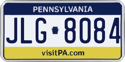 PA license plate JLG8084