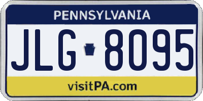 PA license plate JLG8095