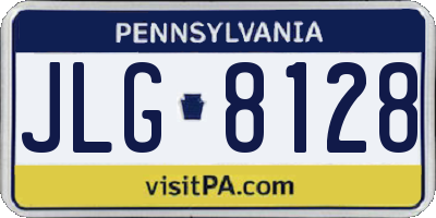 PA license plate JLG8128