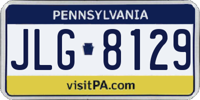 PA license plate JLG8129
