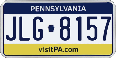 PA license plate JLG8157