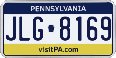 PA license plate JLG8169