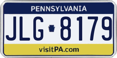 PA license plate JLG8179