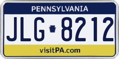 PA license plate JLG8212