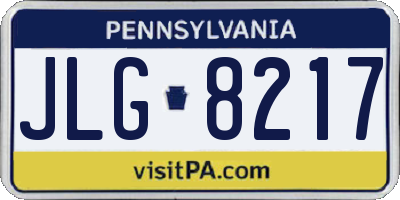 PA license plate JLG8217