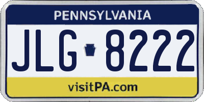 PA license plate JLG8222