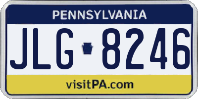 PA license plate JLG8246
