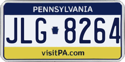 PA license plate JLG8264
