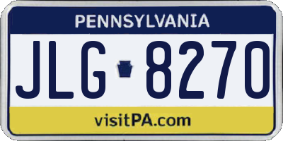 PA license plate JLG8270